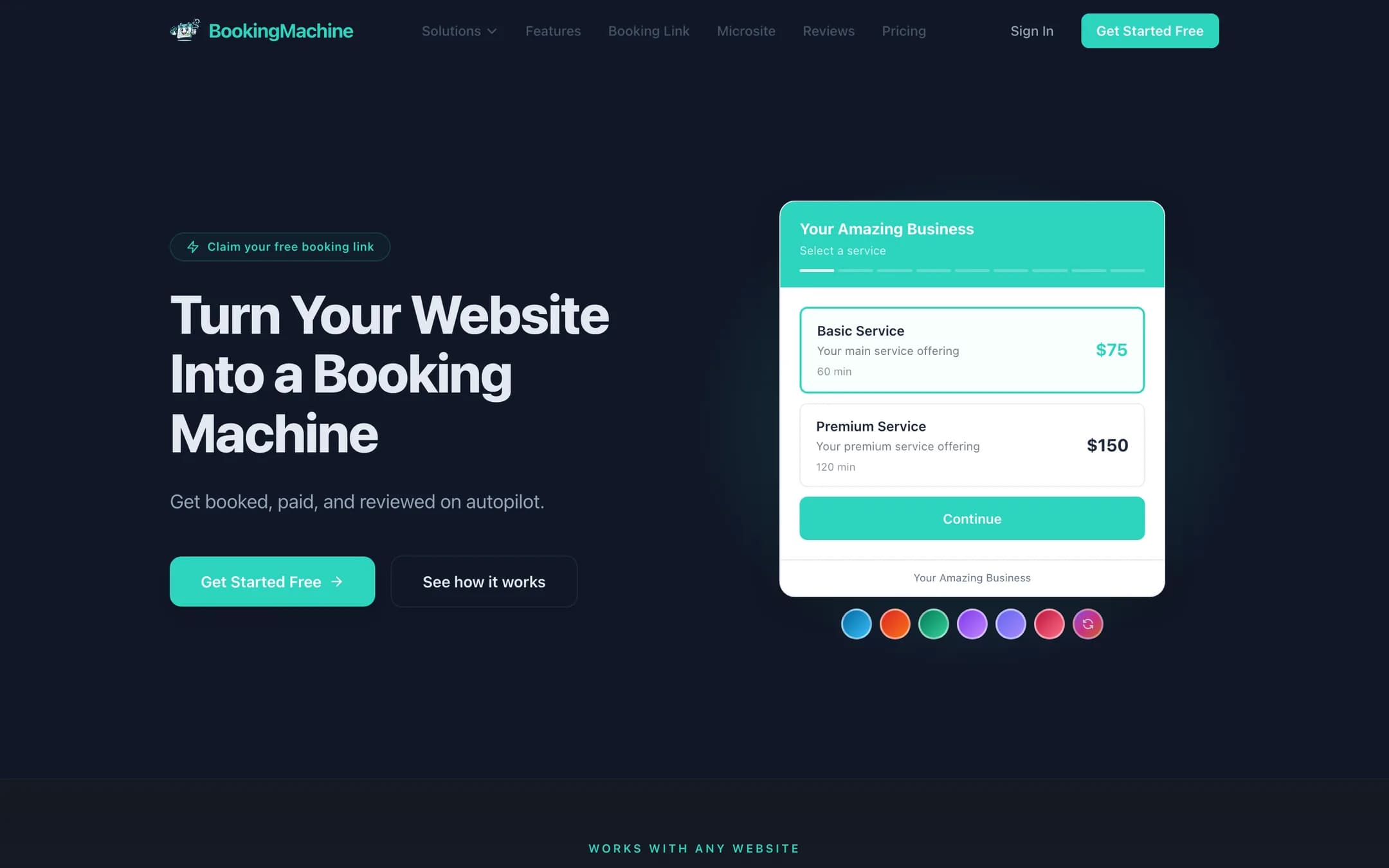 BookingMachine screenshot